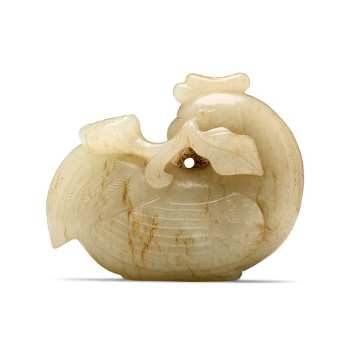 60 · A CHINESE WHITE JADE CARVING OF A ROOSTER, SONG/MING DYNASTY, 10TH/17TH CENTURY