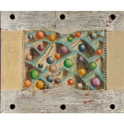 TONY LANE (New Zealander, born 1949) Second Sight 2000 oil, silver leaf and composition ornaments on panel 42.5 x 50.5cm (74 x 82.5c