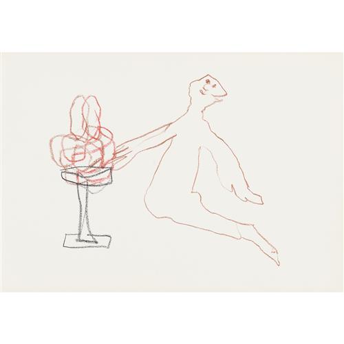 58 · SIDNEY NOLAN (1917-1992) (Sculptor) c.1986 crayon on paper 30 x 42cm