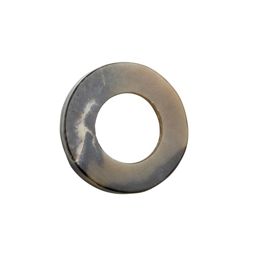 48 · A CHINESE BROWN AND DARK JADE RING, POSSIBLY NEOLITHIC PERIOD