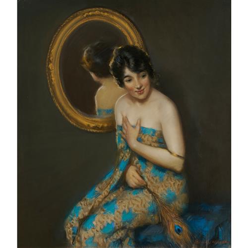 4 · DORA L. WILSON (1883-1946) (Portrait of a Young Woman) pastel on paper on board 61 x 53.5cm