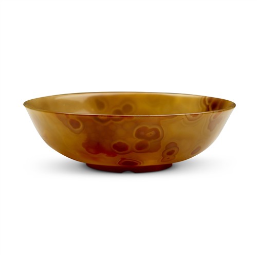 9 · A RARE CHINESE AGATE BOWL, QIANLONG MARK POSSIBLY OF THE PERIOD (1735 - 1796)