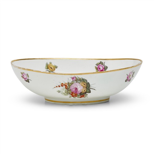 23 · A DUESBURY DERBY PORCELAIN BASIN Early 19th century, the decoration attributed to William Billingsley