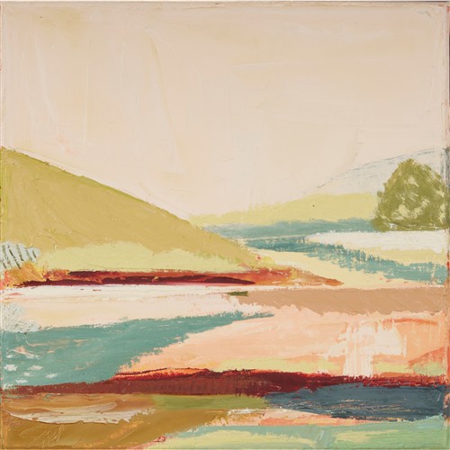 BELYNDA HENRY (born 1973) The Sunny Road 2019 oil on canvas 35.5 x 35cm (40 x 40cm framed)