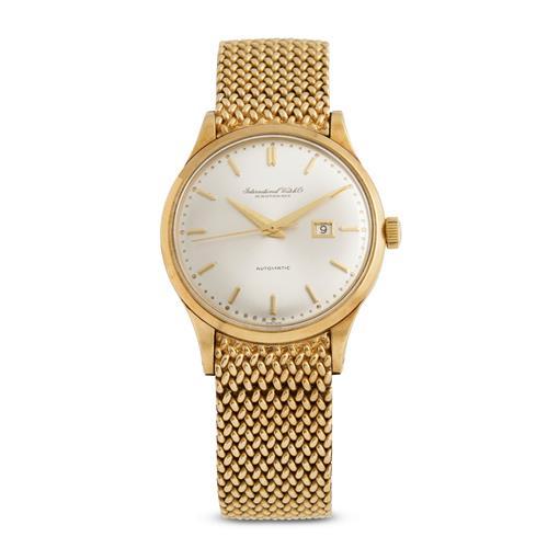 Iwc An 18ct Gold Bracelet Watch With Date Circa 1965