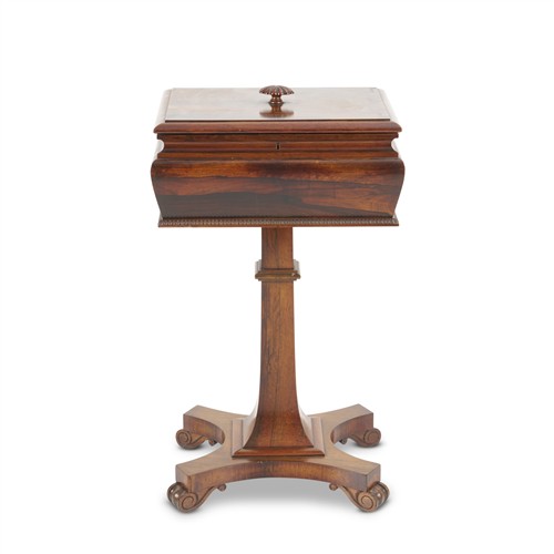 18 · A LATE GEORGE IV ROSEWOOD TEAPOY Circa 1830