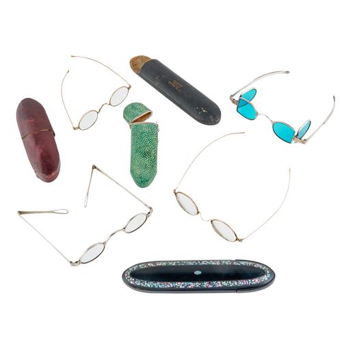 72 · A GROUP OF THREE CASED SPECTACLES AND A SET OF CASED SUNGLASSES *CITES permit may be required for export