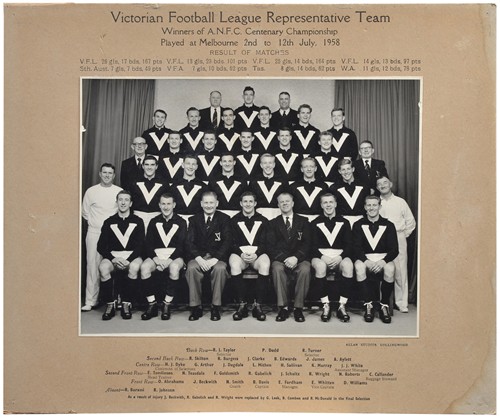 A 1958 VICTORIAN TEAM PHOTOGRAPH