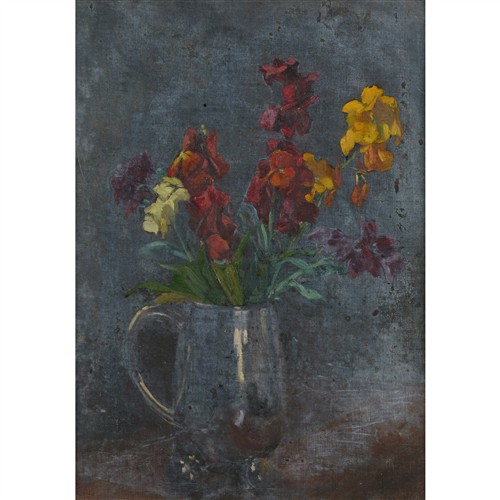5 · NORAH GURDON (1881-1974) Wallflowers c.1927 oil on canvas laid on board 38.5 x 28.5cm