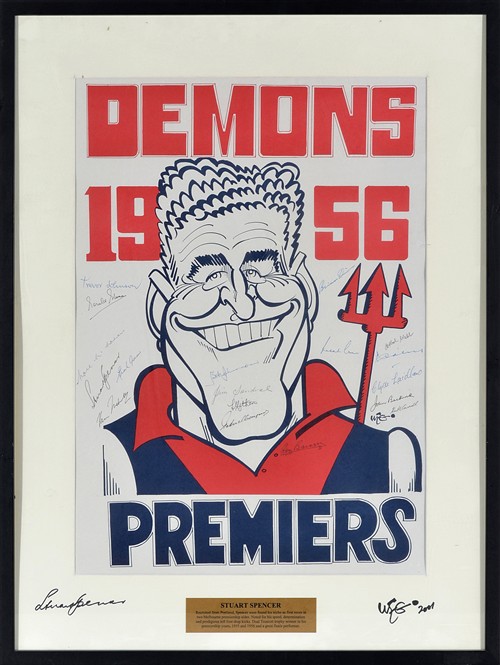 A MELBOURNE FOOTBALL CLUB 1956 WEG POSTER