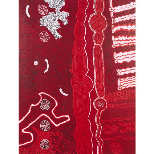 DAVID MILLER (born c.1950) (Language group: Pitjantjatjara) Wati Ngintaka 2009 synthetic polymer paint on canvas 134.5 x 102cm