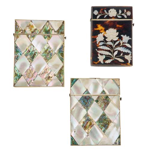 62 · A GROUP OF THREE VICTORIAN CARD CASES *CITES permit may be required for export