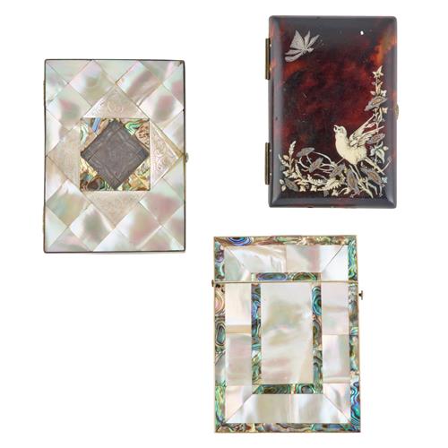 63 · A GROUP OF THREE VICTORIAN CARD CASES *CITES permit may be required for export