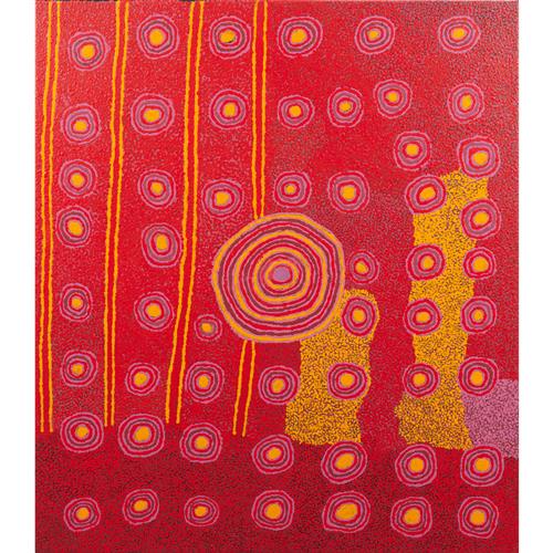 86 · GINGER WIKILYIRI (born c.1932) (Language group: Pitjantjatjara) Waltjanya 2008 synthetic polymer paint on canvas 115 x 101cm