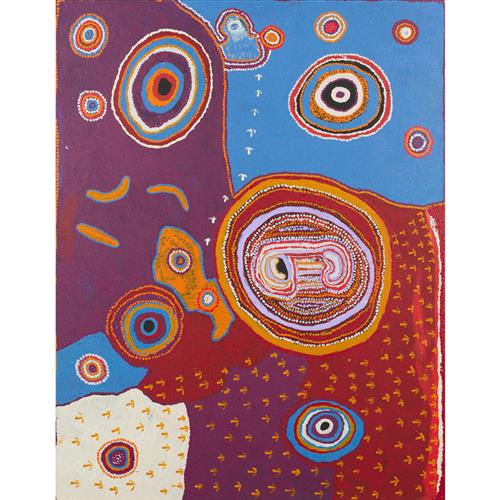 GINGER BAKER (1938-2011) (Language group: Pitjantjatjara) Wati Kalaya 2011 synthetic polymer paint on linen 117 x 90.5cm