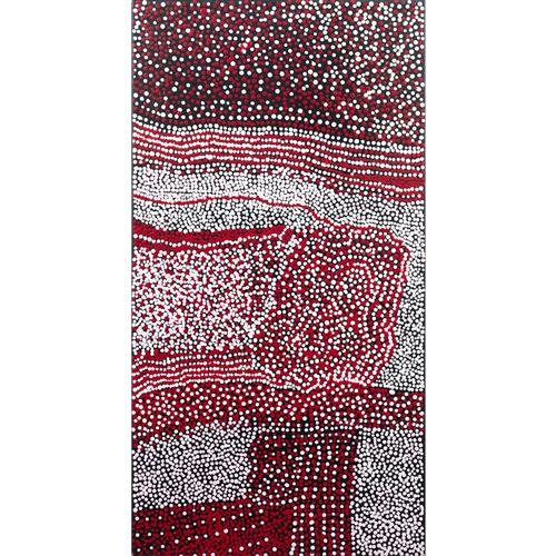 HARRY BROWN (born 1957) (Language group: Pitjantjatjara) Tjawatjawan 2013 synthetic polymer paint on canvas 46 x 88cm