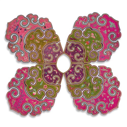 A Chinese Embroidered Cloud Collar, Qing Dynasty (1644 - 1911)