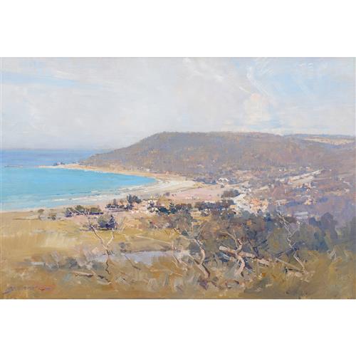 ARTHUR STREETON (1867-1943) (Lorne and the Bay) 1921 oil on canvas 50.5 x 76cm