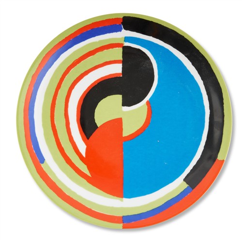SONIA DELAUNAY (French, 1885-1979) Signal Limoges porcelain plate, ed. 21/900 Diameter 28.5cm