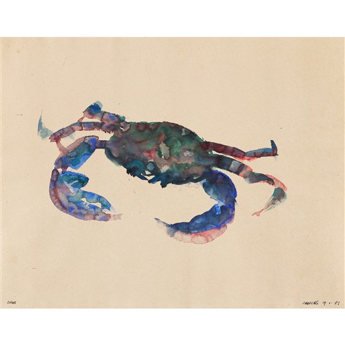 45 · CHARLES BLACKMAN (1928-2018) Crab 1987 watercolour on paper 46 x 73cm (sheet)