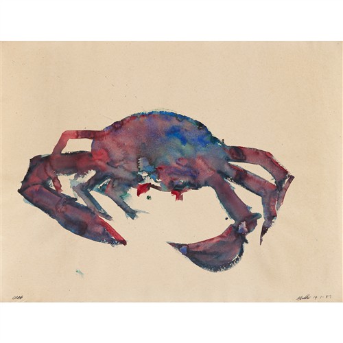 46 · CHARLES BLACKMAN (1928-2018) Crab 1987 watercolour on paper 57 x 73cm (sheet)
