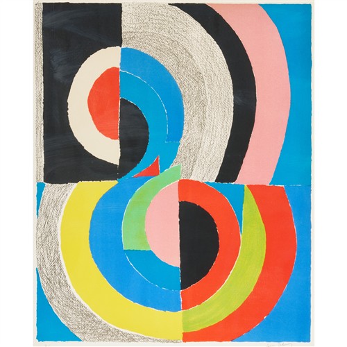 SONIA DELAUNAY (FRENCH, 1885-1979) Plougastel 1970 colour lithograph, ed. 9/75 60 x 49.5cm (77.5 x 57cm framed)