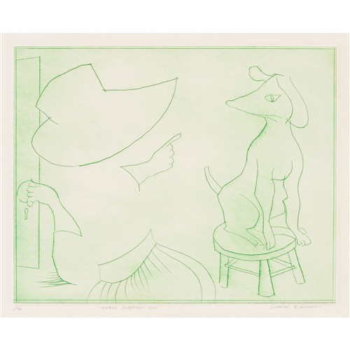 50 · CHARLES BLACKMAN (1928-2018) Mother Hubbard's Dog drypoint, ed. 1/20 40 x 50cm (plate); 59.5 x 69.5cm (sheet)