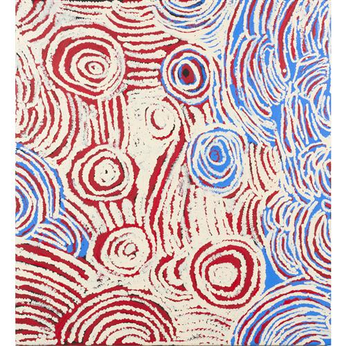 KATJARRA BUTLER (born 1946) (Language group: Pintupi/Ngaanyatjarra) Kuurrmankutja 2011 synthetic polymer paint on canvas 100 x 91cm