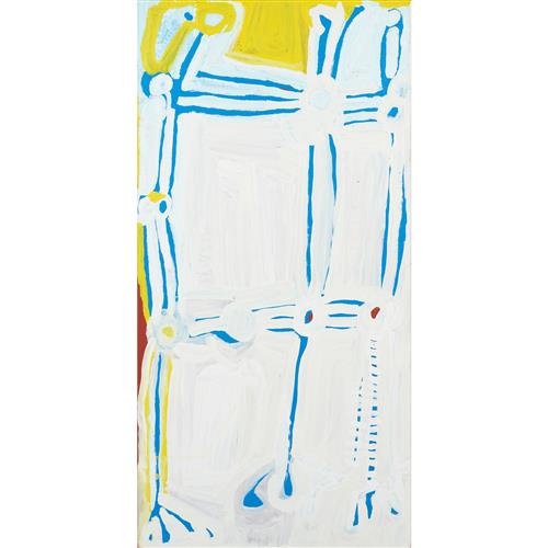 61 · LILY HARGREAVES (c.1930-2018) (Language group: Warlpiri) Women Dreaming 2015 synthetic polymer paint on linen 85 x 50cm