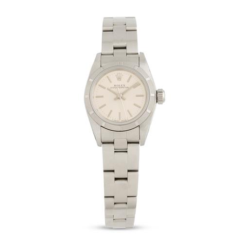 ROLEX OYSTER PERPETUAL REF 67230 A LADY'S STAINLESS STEEL BRACELET WATCH SOLD 1997