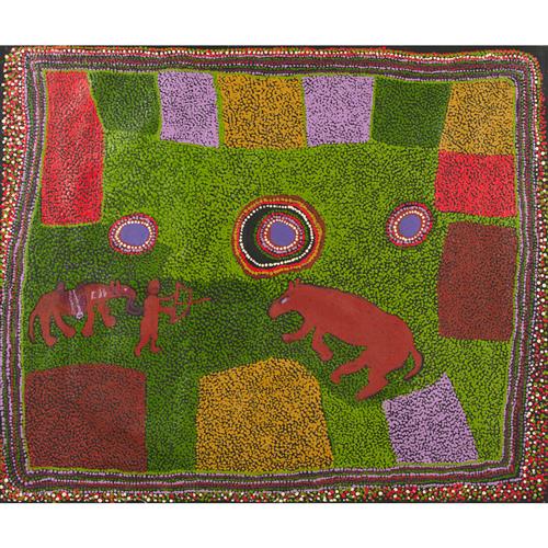 74 · MICK WIKILYIRI (born 1940) (Language group: Pitjantjatjara) New Artwork synthetic polymer paint on linen 120 x 100cm