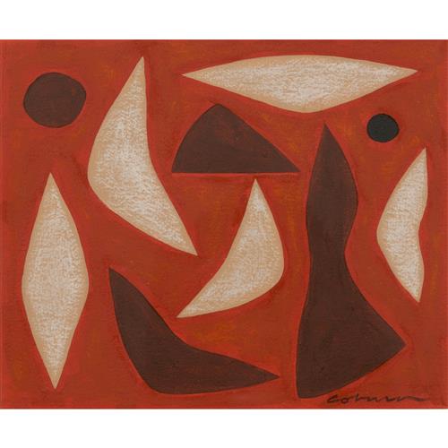 JOHN COBURN (1925-2006) Study for Desert Ceremony gouache and pastel on paper 28 x 38cm (sheet)