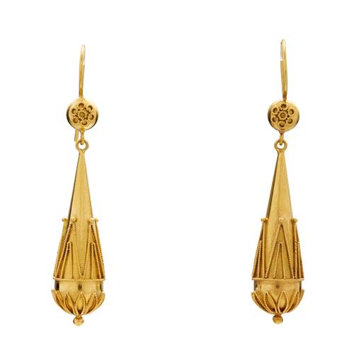 PAIR OF 18CT GOLD EARRINGS Property of a Private Sydney Collector