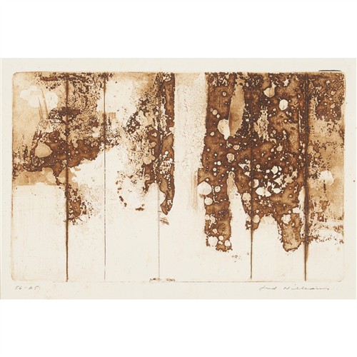 37 · FRED WILLIAMS (1927-1982) Landscape (Diptych number 2) 1962 aquatint, engraving, and drypoint, ed. 56/65 15 x 23.5 cm (47 x 52cm fra...