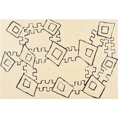 58 · NYILYARI TJAPANGATI (c.1965) (Language group: Pintupi) Wilkinkarra 2010 synthetic polymer paint on linen 91 x 61cm