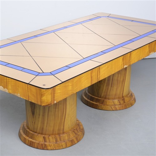 An Australian 1930s Dining Table With Mirrored Top (78h X 213w X 108d Cm)