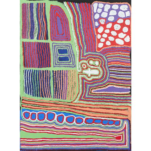 65 · WEAVER JACK (c.1928-2010) (Language group: Yulparija) Walk Around Country synthetic polymer paint on canvas 122 x 90cm