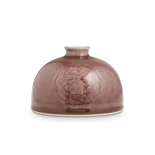 16 · A CHINESE COPPER-RED GLAZED WINE VESSEL, TAIBAIZUN, KANGXI MARK