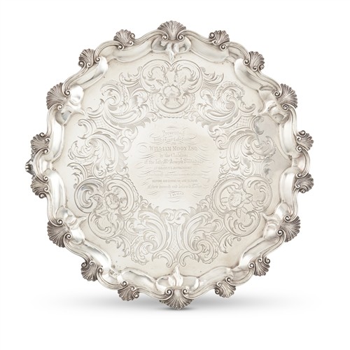 7 · A VICTORIAN STERLING SILVER SALVER Daniel & Charles Houle, London, 1858