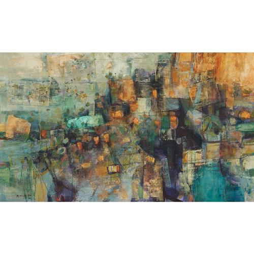 77 · ROBERT GRIEVE (1924-2006) Grampians Landscape 1964 oil on canvas on board 68.5 x 115.5cm