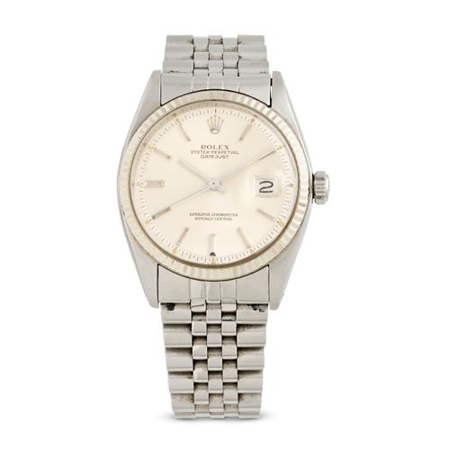 ROLEX DATEJUST REF 1601 A STAINLESS STEEL WRIST WATCH WITH DATE AND BRACELET CIRCA 1978