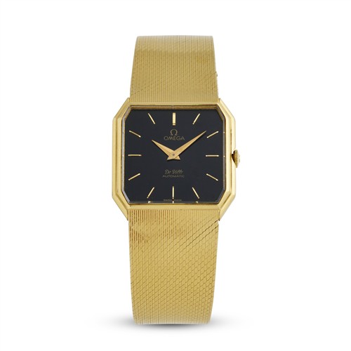 OMEGA DE VILLE AN 18CT GOLD BRACELET WATCH CIRCA 1980