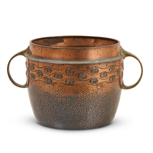 95 · A COPPERED METAL AND BRASS JARDINIERE 1960s Please see important information below regarding collection of lots in this auction.