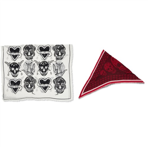 45 · ALEXANDER MCQUEEN, DUO OF SILK SCARVES