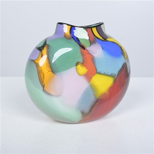52 · AN ART GLASS VASE (21H X 23W CM)