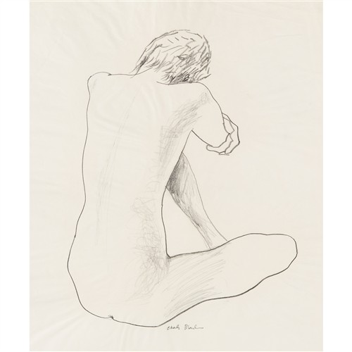 56 · CHARLES BLACKMAN (1928-2018) (Nude) c.1971 charcoal on tracing paper 76 x 53cm
