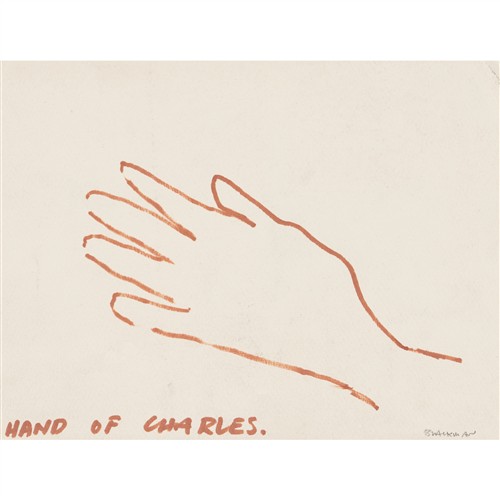 58 · CHARLES BLACKMAN (1928-2018) Hand of Charles c.1962 ink on paper 25 x 33cm