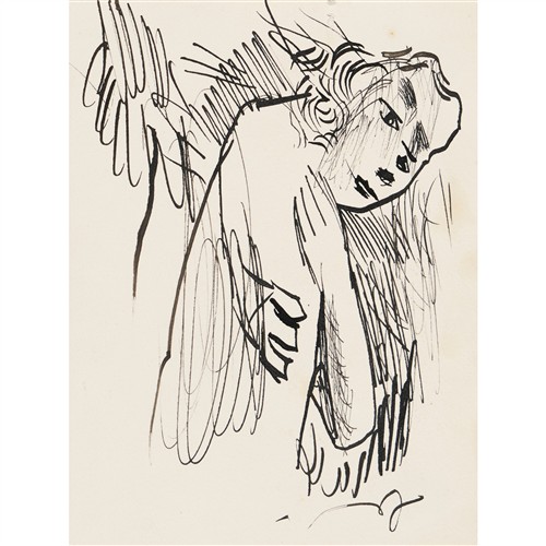 82 · CHARLES BLACKMAN (1928-2018) (Floating) c.1951 ink on paper 12.5 x 16.5cm