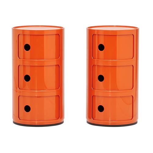 38 · ANNA CASTELLI FERRIERI PAIR OF 'COMPONIBILI' STORAGE UNITS FOR KARTELL