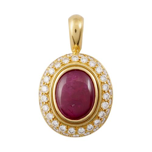 43 · DIAMOND AND RUBY PENDANT